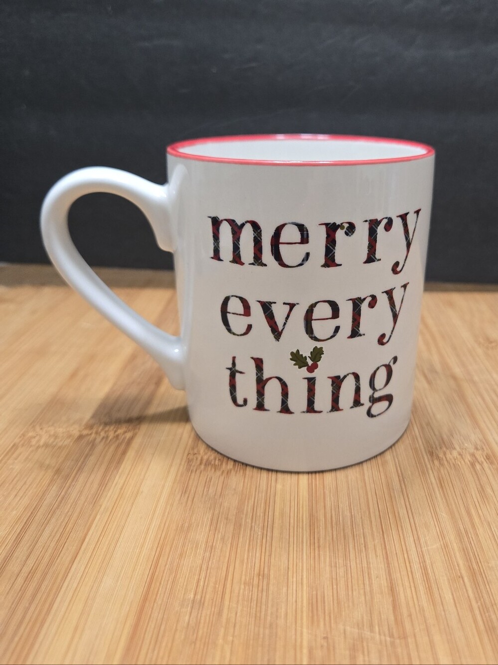 Merry Everything mug holidays celebrations coffee cup stoneware mug  NEW